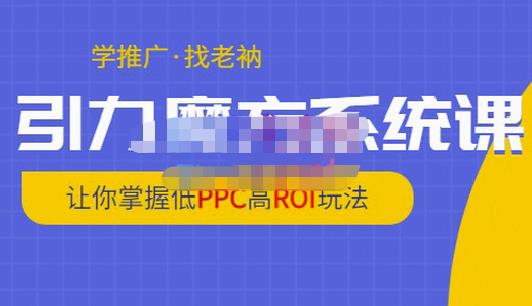 老衲·引力魔方系统课，让你掌握低PPC高ROI玩法，价值299元-狼哥资源库