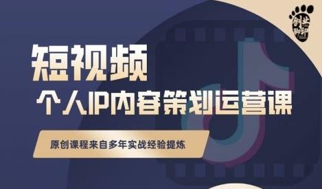 抖音短视频个人ip内容策划实操课，真正做到普通人也能实行落地-狼哥资源库