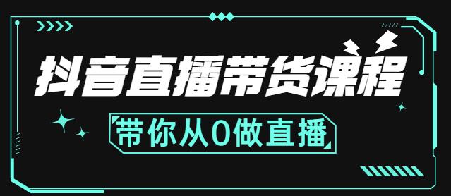 抖音直播带货课程：带你从0开始，学习主播、运营、中控分别要做什么-狼哥资源库