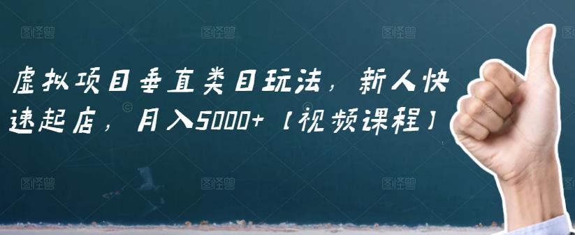 虚拟项目垂直类目玩法，新人快速起店，月入5000+【视频课程】-狼哥资源库