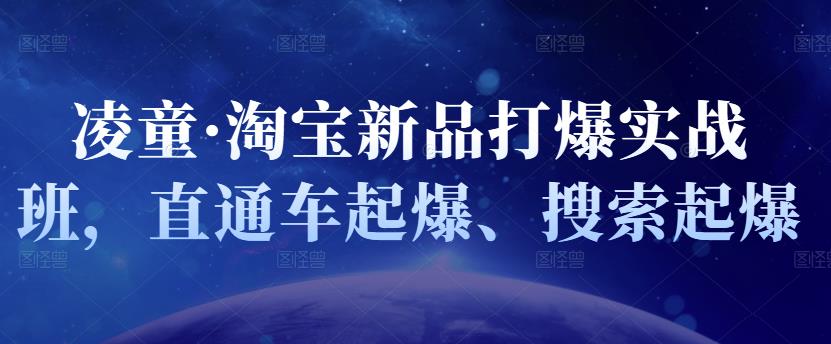 凌童·淘宝新品打爆实战班，直通车起爆、搜索起爆-狼哥资源库