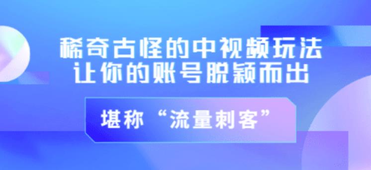 不讲李·稀奇古怪的冷门中视频冷门玩法，让你的账号脱颖而出，成为流量刺客！（图文+视频）-创业项目致富网、狼哥项目资源库