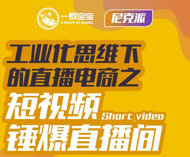 尼克派·工业化思维下的直播电商之短视频锤爆直播间，听话照做执行爆单-狼哥资源库