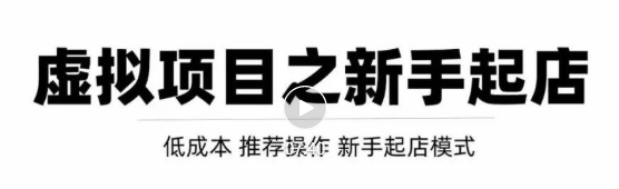 虚拟项目快速起店模式，0成本打造月入几万虚拟店铺！-狼哥资源库