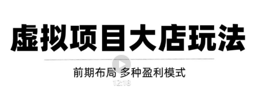 虚拟项目月入几万大店玩法分享，多店操作利润倍增（快速起店盈利）-狼哥资源库