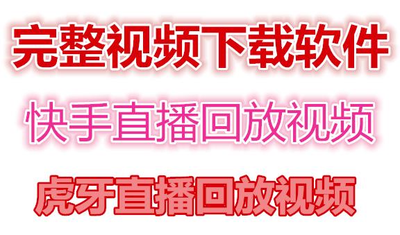 快手直播回放视频/虎牙直播回放视频完整下载(电脑软件+视频教程)-狼哥资源库