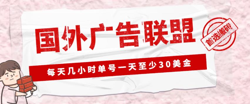 外面收费1980的最新国外LEAD广告联盟搬砖项目，单号一天至少30美金【详细玩法教程】-狼哥资源库