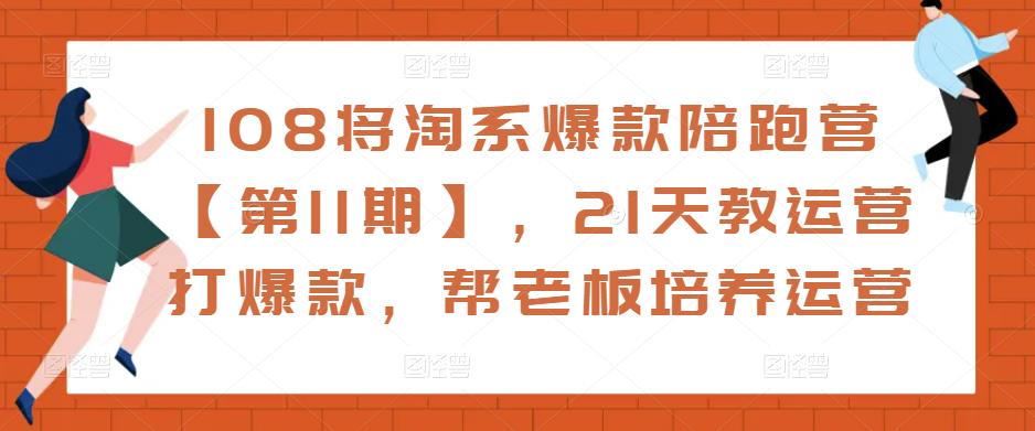 108将淘系爆款陪跑营【第11期】，21天教运营打爆款，帮老板培养运营-狼哥资源库