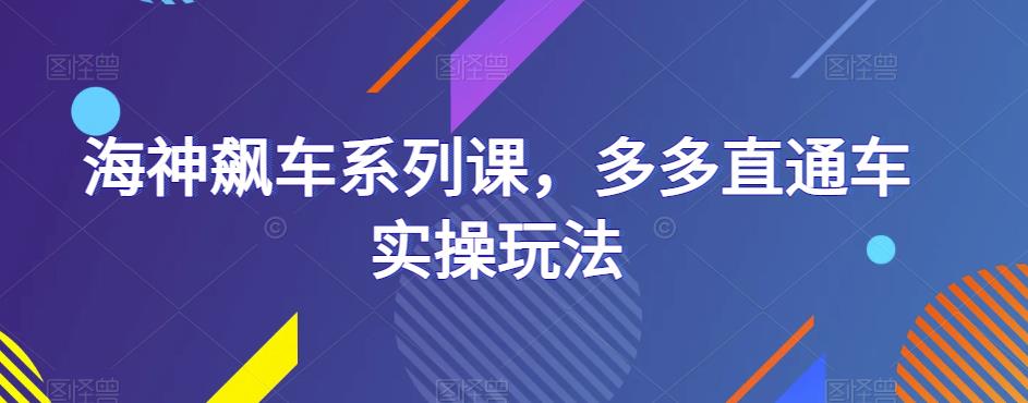 海神飙车系列课，多多直通车实操玩法-狼哥资源库