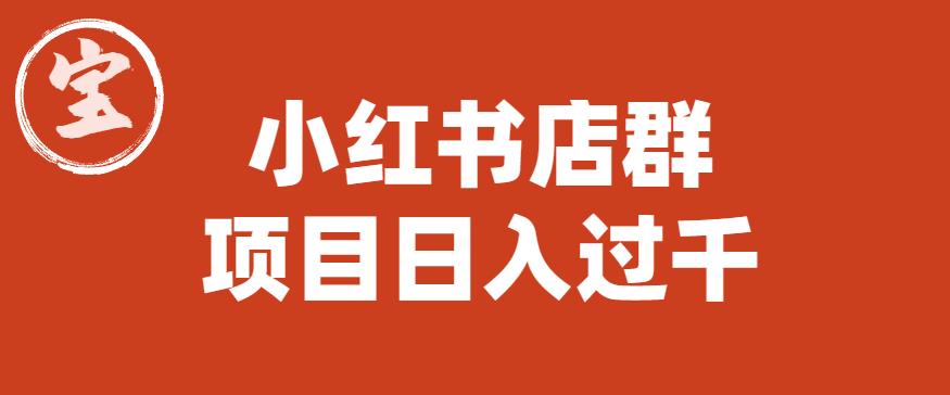 宝哥小红书店群项目，日入过千（图文教程）【揭秘】-狼哥资源库