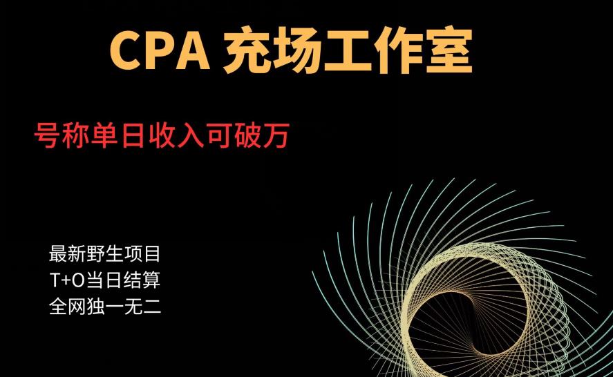 cpa充场工作室，号称单日收入10000+（揭秘）-狼哥资源库