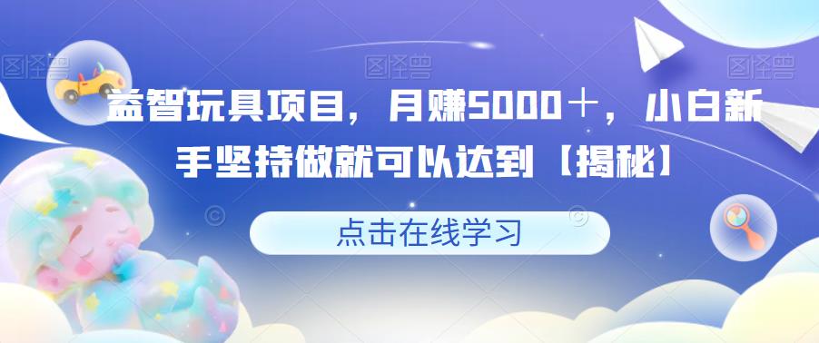 益智玩具项目，月赚5000＋，小白新手坚持做就可以达到【揭秘】-狼哥资源库