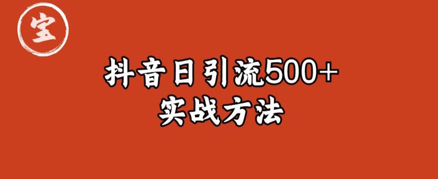 宝哥抖音直播引流私域的6个方法，日引流500+-狼哥资源库