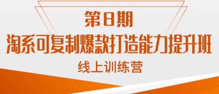 淘系可复制爆款打造能力提升班，这是一套可复制的打爆款标准化流程-狼哥资源库