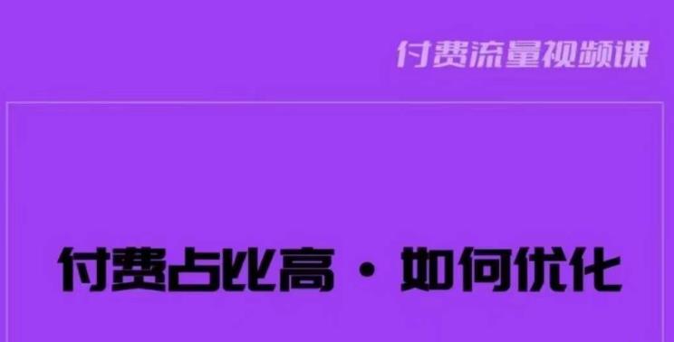 波波-付费占比高，如何优化？只讲方法，不说废话，高效解决问题！-狼哥资源库