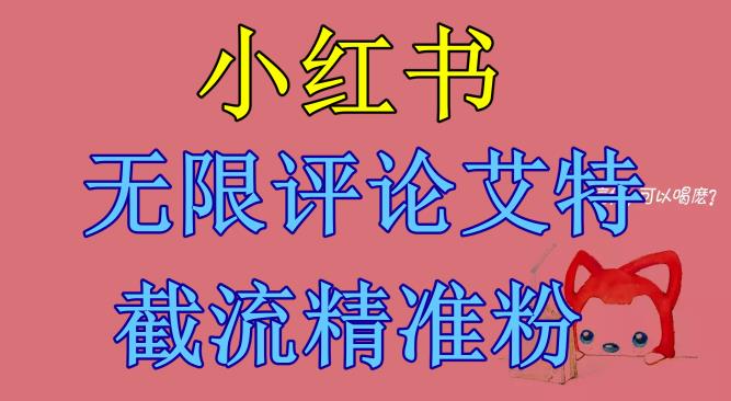 小红书无限评论艾特截流精准粉（软件+教程）-狼哥资源库