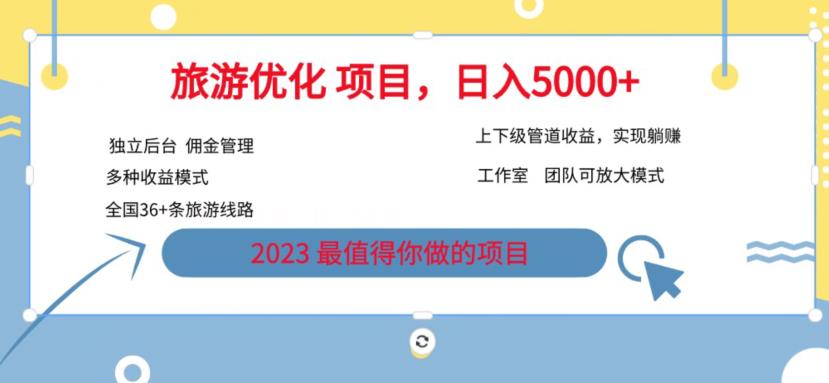 7.22旅游项目最新模式，独立后台+全国35+线路，日入5000+【揭秘】-狼哥资源库