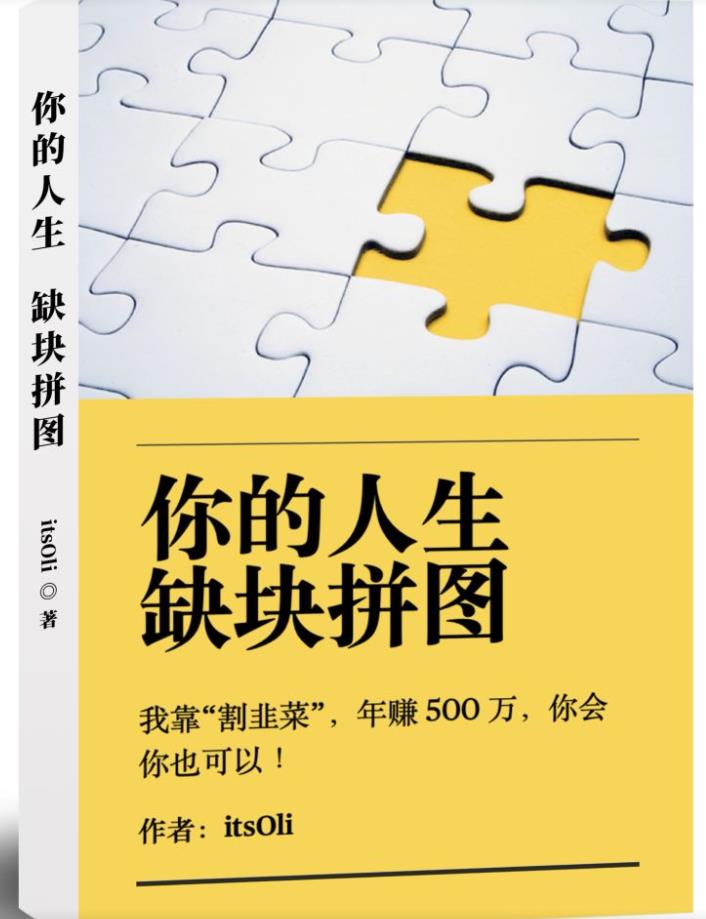 某高赞电子书《你的人生，缺块拼图——我靠“割韭菜”，年赚500万，你会你也可以》-狼哥资源库