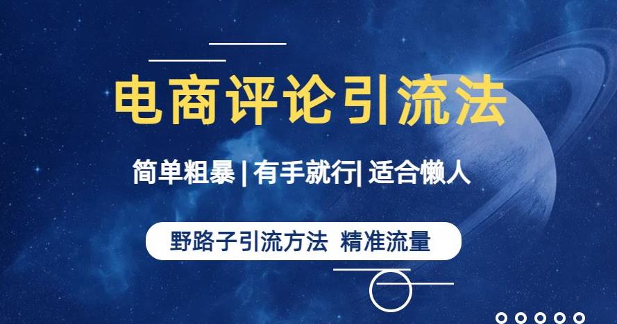 简单粗暴野路子引流-电商平台评论引流大法，适合懒人有手就行【揭秘】-狼哥资源库