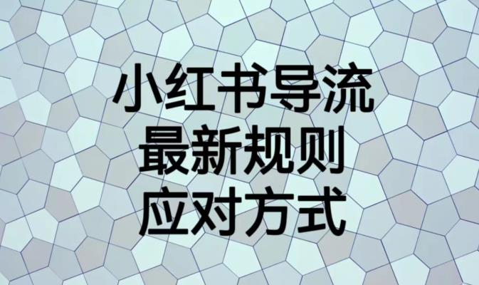 小红书导流最新规则应对方式【揭秘】-狼哥资源库