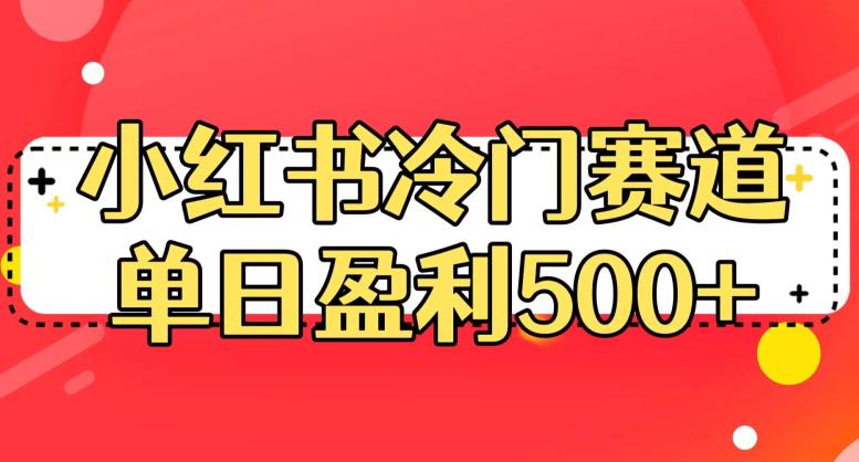 小红书冷门赛道，单日盈利500+【揭秘】-狼哥资源库