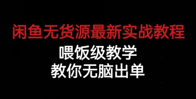 【揭秘】闲鱼无货源出单全攻略，教你如何无脑赚钱！-狼哥资源库