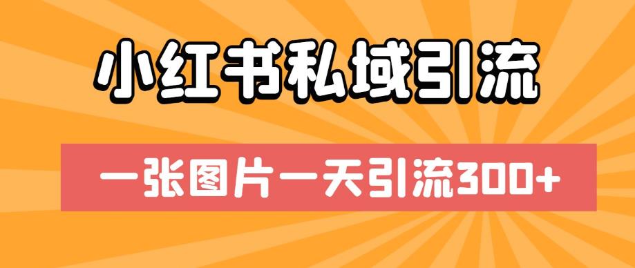 小红书私域引流，一张图片一天引流300+【揭秘】-狼哥资源库