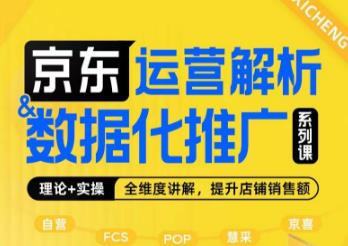 京东运营解析与数据化推广系列课，全维度讲解京东运营逻辑+数据化推广提升店铺销售额-狼哥资源库