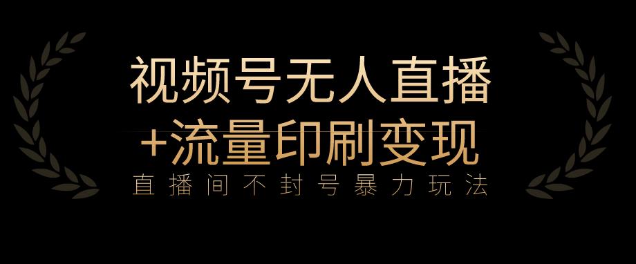 全网首发视频号不封号无人直播暴利玩法+流量印刷机变现，日入1000+【揭秘】-狼哥资源库