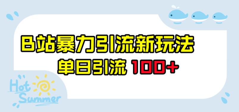 B站暴力引流新玩法，单日引流100+【揭秘】-狼哥资源库