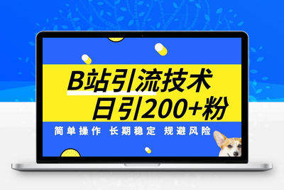 B站引流技术：每天引流200精准粉，简单操作，长期稳定，规避风险-狼哥资源库