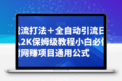 截流打法＋全自动引流日入2K保姆级教程小白必做，附项目通用公式【揭秘】-狼哥资源库