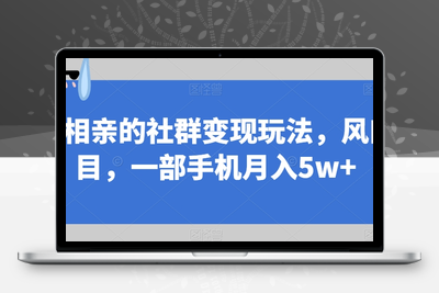 同城相亲的社群变现玩法，风口项目，一部手机月入5w+【揭秘】-狼哥资源库