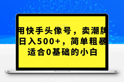 利用快手头像号，卖潮牌也能日入500+，简单粗暴，适合0基础的小白【揭秘】-狼哥资源库