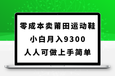 零成本卖莆田运动鞋，小白月入9300，人人可做上手简单【揭秘】-狼哥资源库