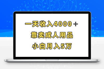 靠卖成人用品，一天收入4000+，小白轻松月入5万【揭秘】-创业项目致富网、狼哥项目资源库