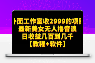 外面工作室收2999的项目最新美女无人撸音浪日收益几百到几千【教程+软件】（仅揭秘）-狼哥资源库