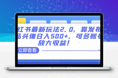 小红书最新玩法2.0，靠发布精品头像日入500+，可多账号放大收益！【揭秘】-创业项目致富网、狼哥项目资源库