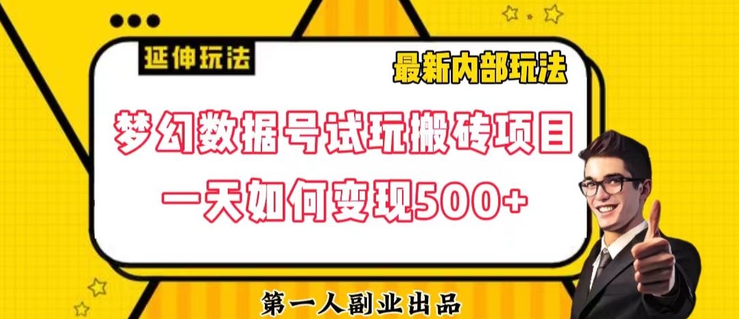 数据号回归玩法游戏试玩搬砖项目再创日入500+【揭秘】-狼哥资源库