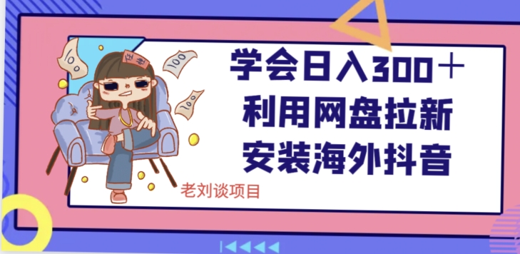 学会日入300＋，利用网盘拉新安装海外抖音保姆级教学【揭秘】-创业项目致富网、狼哥项目资源库