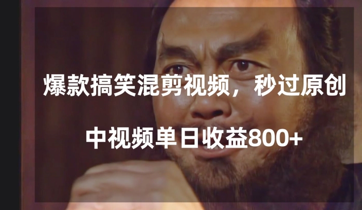 爆款搞笑混剪视频，百分百过原创，单日中视频播放收益800+【揭秘】-创业项目致富网、狼哥项目资源库