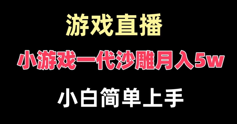 玩小游戏一代沙雕月入5w，爆裂变现，快速拿结果，高级保姆式教学【揭秘】-狼哥资源库