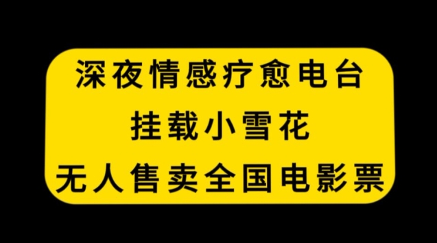 深夜情感疗愈电台，挂载小雪花，无人售卖全国电影票【揭秘】-狼哥资源库