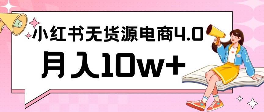 小红书新电商实战，无货源实操从0到1月入10w+联合抖音放大收益【揭秘】-狼哥资源库