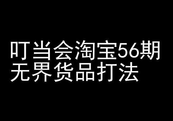 叮当会淘宝56期：无界货品打法-淘宝开店教程-狼哥资源库