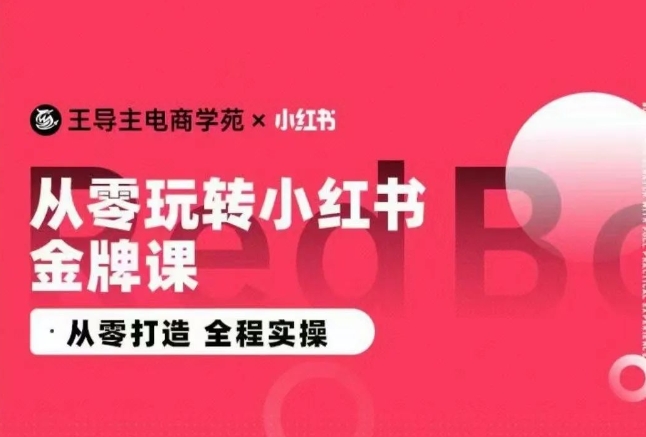 王导主·小红书电商运营实操课，​从零打造  全程实操-狼哥资源库