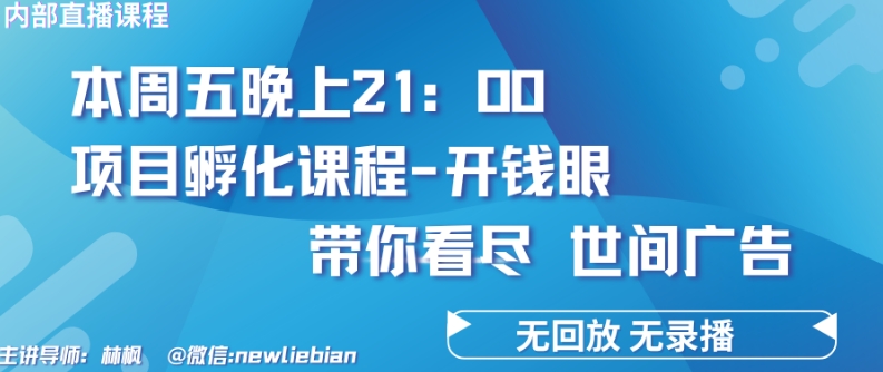 4.26日内部回放课程《项目孵化-开钱眼》赚钱的底层逻辑【揭秘】-狼哥资源库