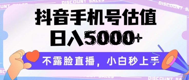 抖音手机号估值，日入5000+，不露脸直播，小白秒上手【揭秘】-狼哥资源库