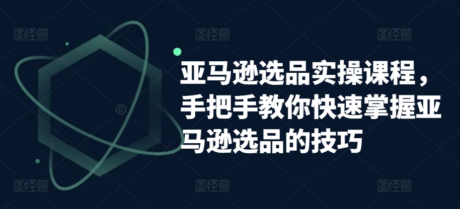 亚马逊选品实操课程，手把手教你快速掌握亚马逊选品的技巧-狼哥资源库