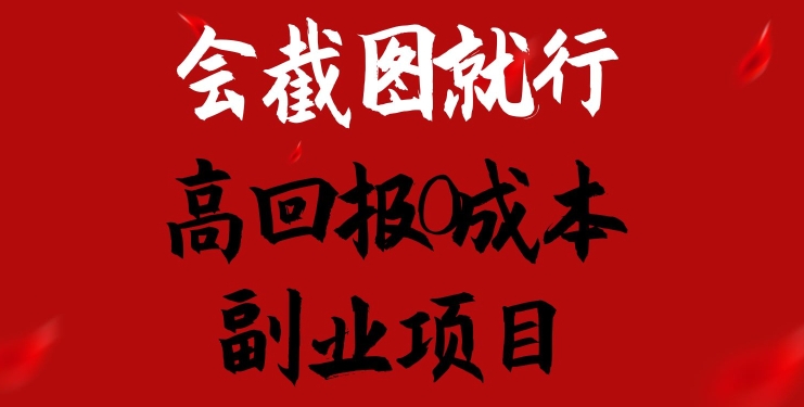 会截图就行，高回报0成本副业项目，卖离婚模板一天1.5k+【揭秘】-狼哥资源库